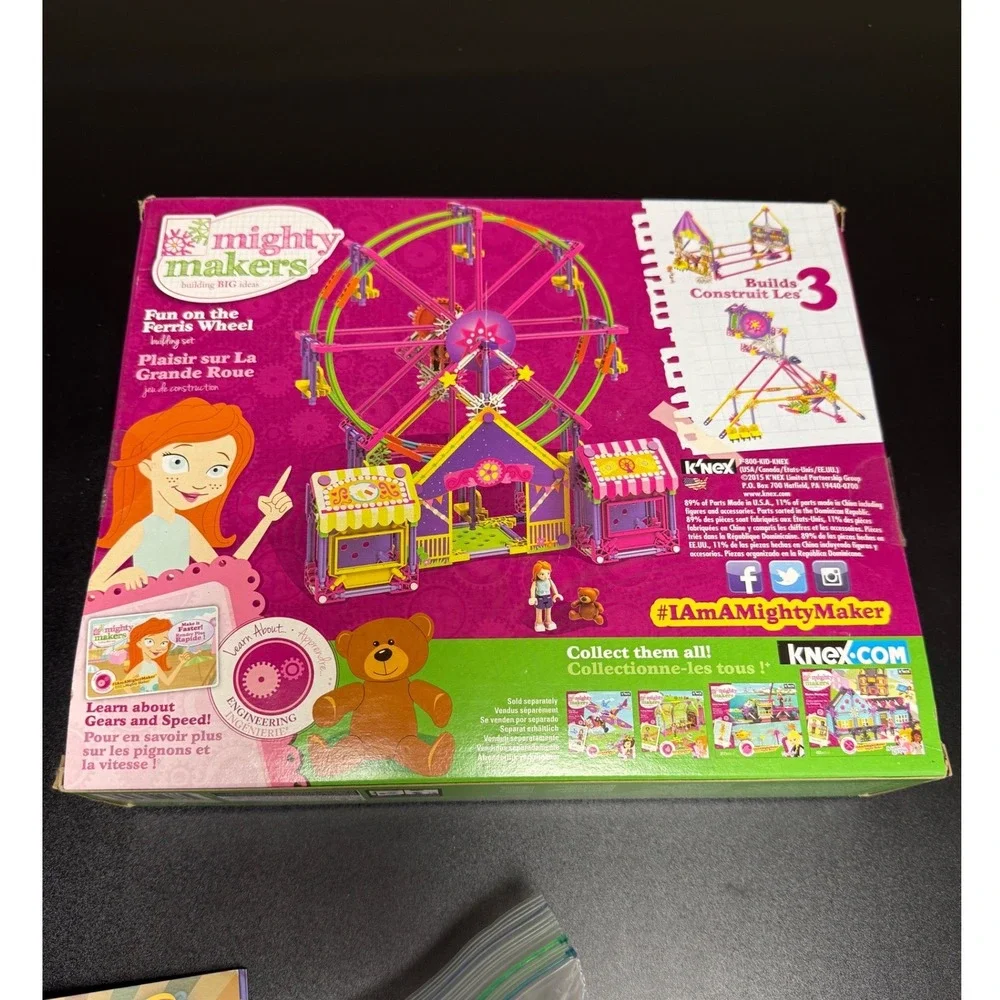 KNEX Mighty Makers Fun on the Ferris Wheel Building Set 43534 324pc Emily J11